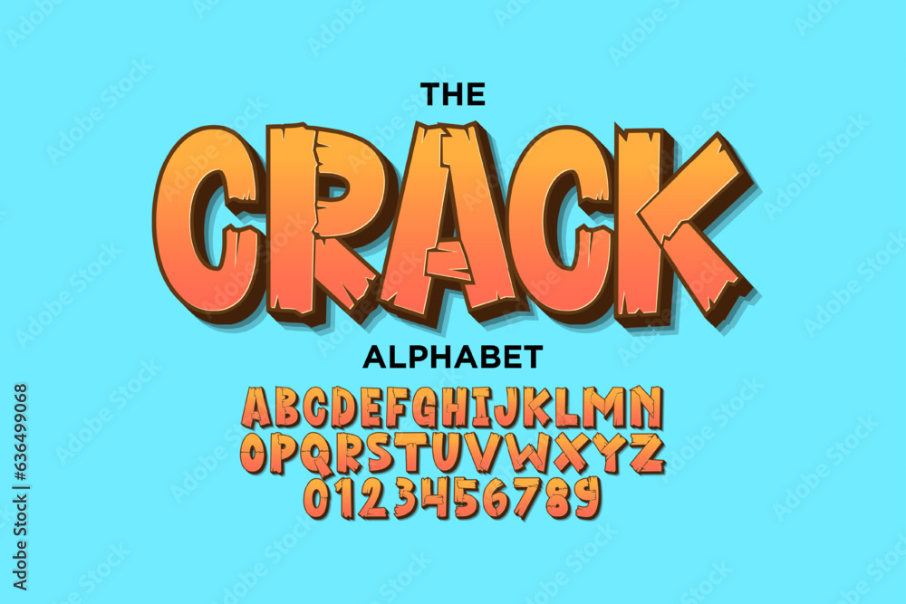 modern cartoon alphabet design