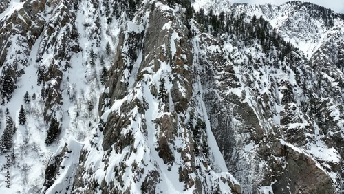 Wallpaper Mural Aerial shot of the rugged terrain in the Big Cottonwood Canyon near Salt Lake City, Utah. Torontodigital.ca