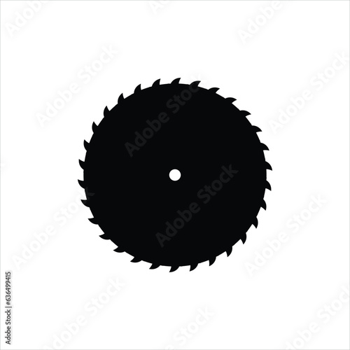 Saw blade, circular blade icon. Vector flat illustration on white background..eps