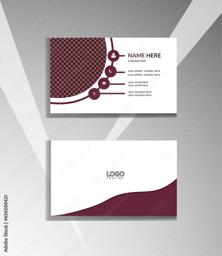Fototapeta premium Double sided modern business card design 