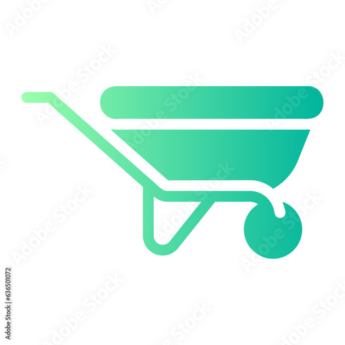 wheel barrow Gradient icon