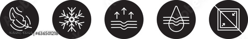 Fabric Specification Vector Icon Set