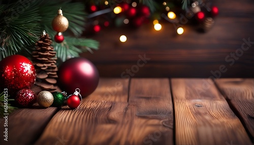 christmas tree and decorations background