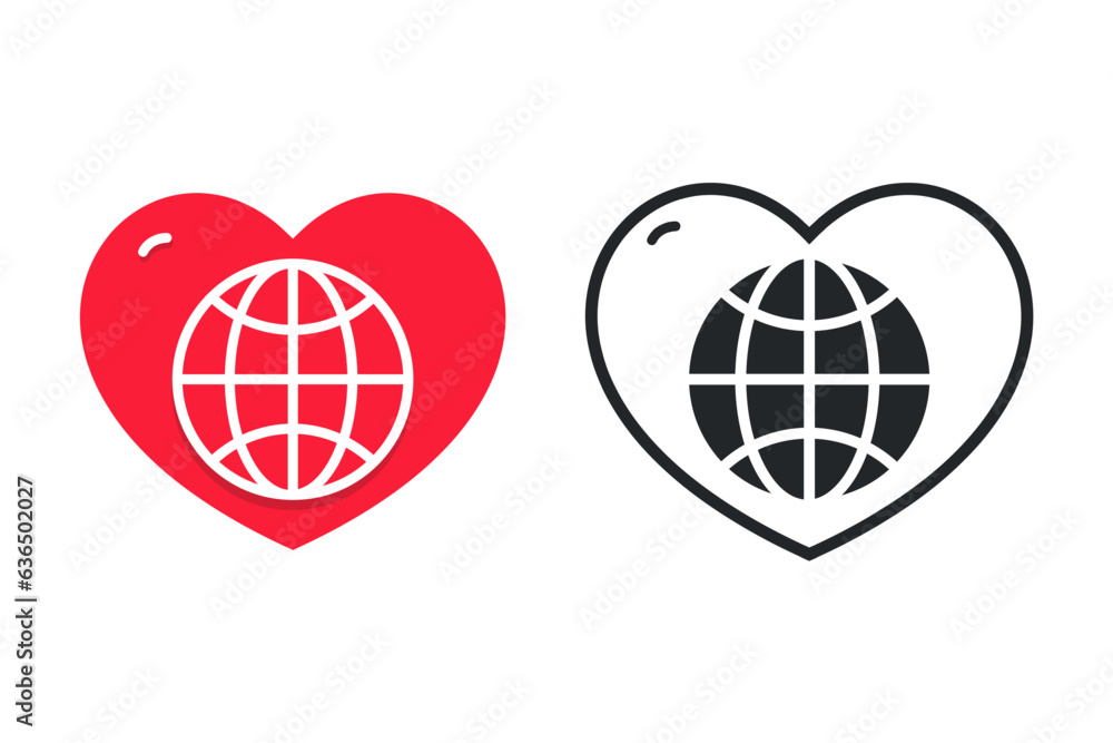Love world icon. Illustration vector Love world icon. Illustration vector