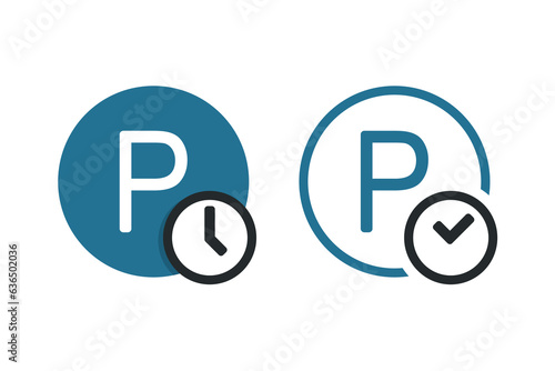 Parking time icon. Illustration vector