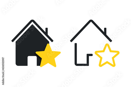 House star icon. Favorite home. Illustration vector