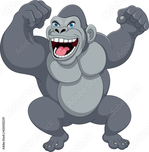 cute baby gorilla cartoon