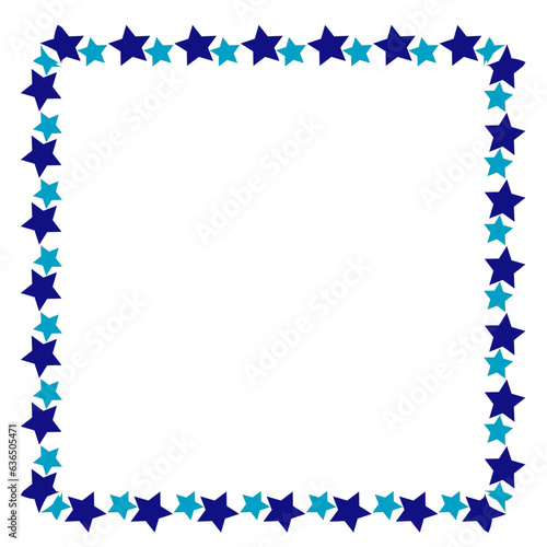 frame made of blue stars