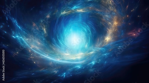 Mystical vortex, swirling energy, portal to another world. photo