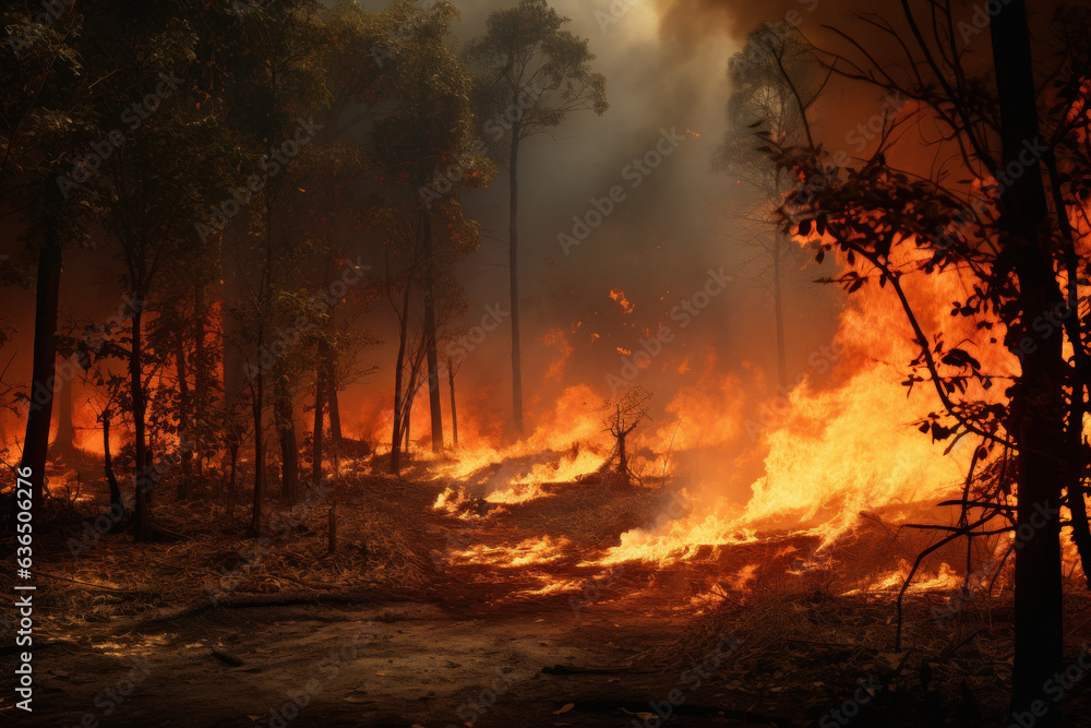 Forest fires all over the world (AI Generated) 