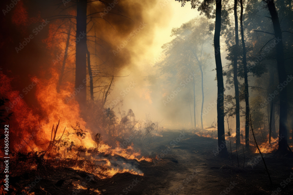 Forest fires all over the world (AI Generated) Forest fires all over the world (AI Generated)