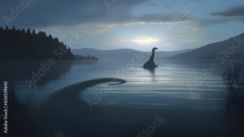 ネッシー（ロッホネスの怪物）の謎 No.006  The Enigma of Nessie (The Loch Ness Monster) Generative AI