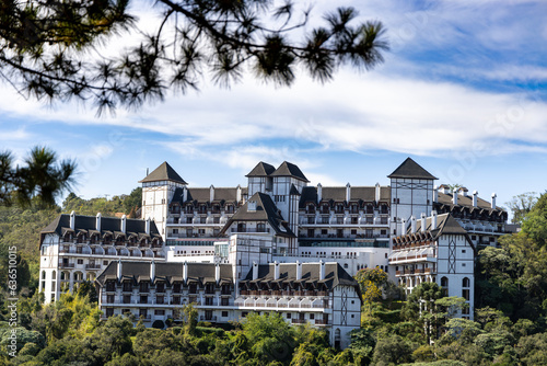 View of a large hotel in the mountains in the city of Campos do Jordão - SP.