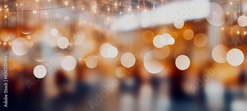 A abstract blurred bokeh background. Christmas and New Year concept, Generations AI illustrations.