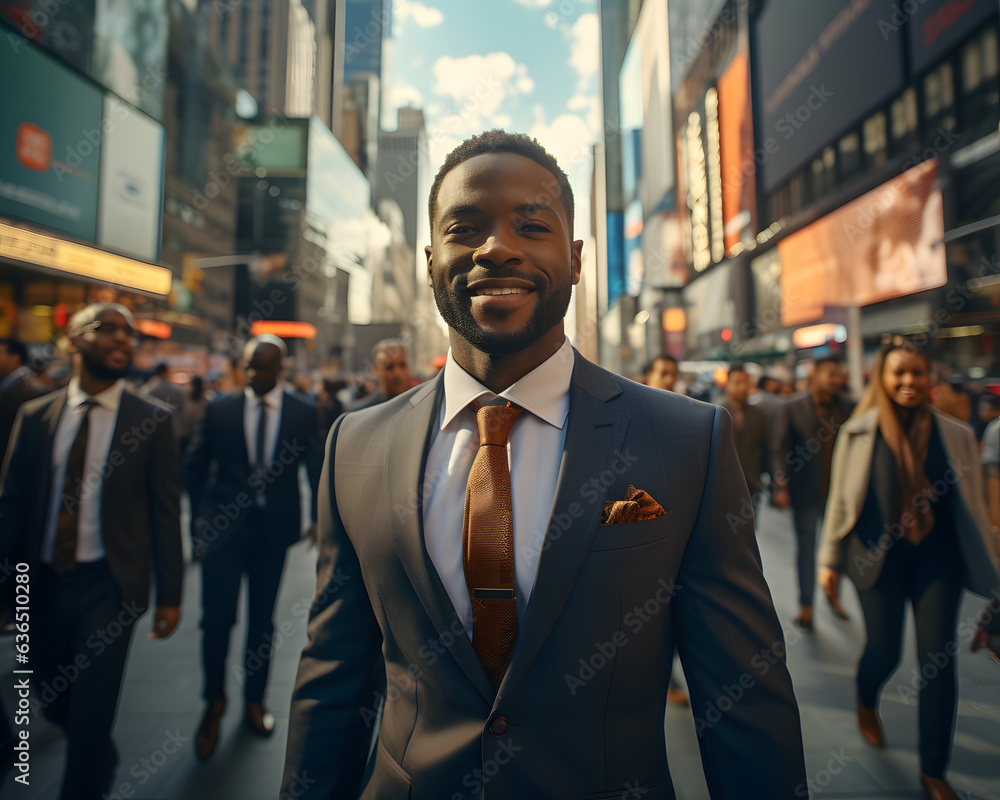 Successful Businessman Smiling with Confidence: Entrepreneurship Generative AI