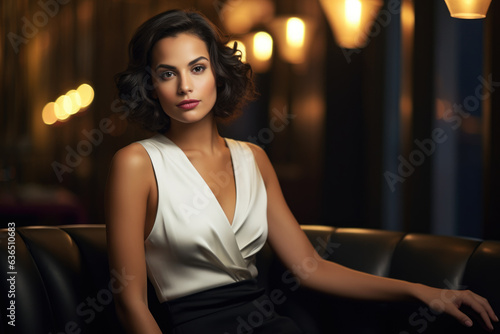 Sophisticated Businesswoman Exemplifies Power and Style in a One-Shoulder Top with High-Waisted Culottes