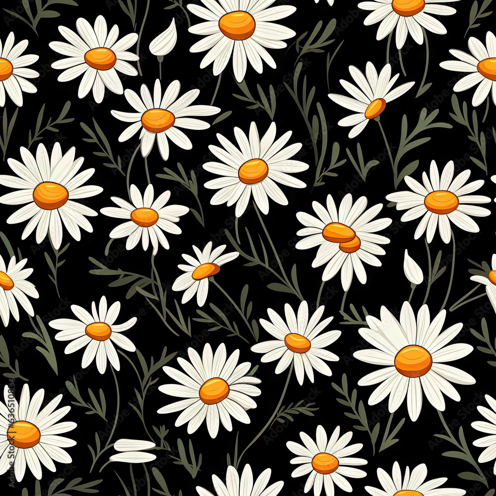 Seamless Pattern Daisy Flower Seamless Pattern Daisy Flower