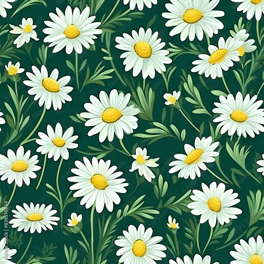 Seamless Pattern Daisy Flower Seamless Pattern Daisy Flower
