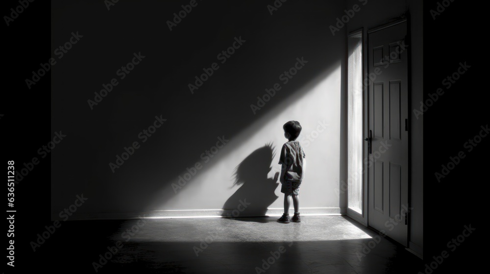 The depression kid in the dark room 