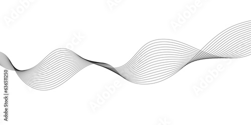 Abstract wavy white and grey curved lines on transparent background. Frequency sound wave lines and technology background  Design for brochure  flyer  banner  template  business wave lines background.