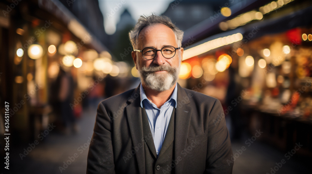 Portrait of Successful Middle Aged Businessman - Generative Ai Portrait of Successful Middle Aged Businessman - Generative Ai