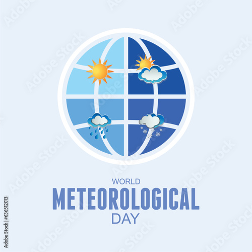 Vector Illustration on the theme World Meteorological Day