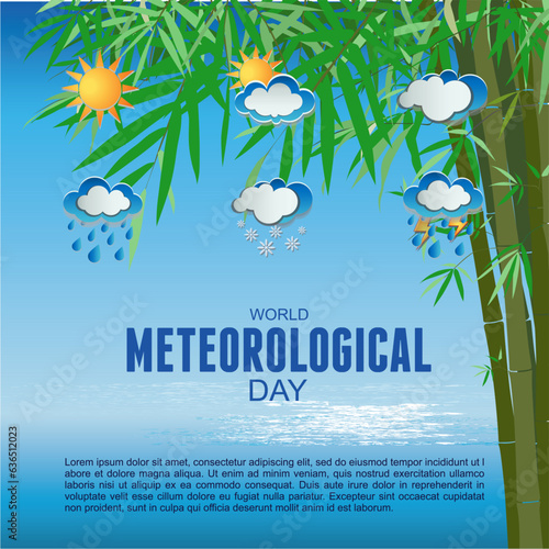 Vector Illustration on the theme World Meteorological Day