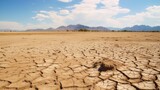 The dry cracked ground climate change 