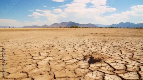 The dry cracked ground climate change 