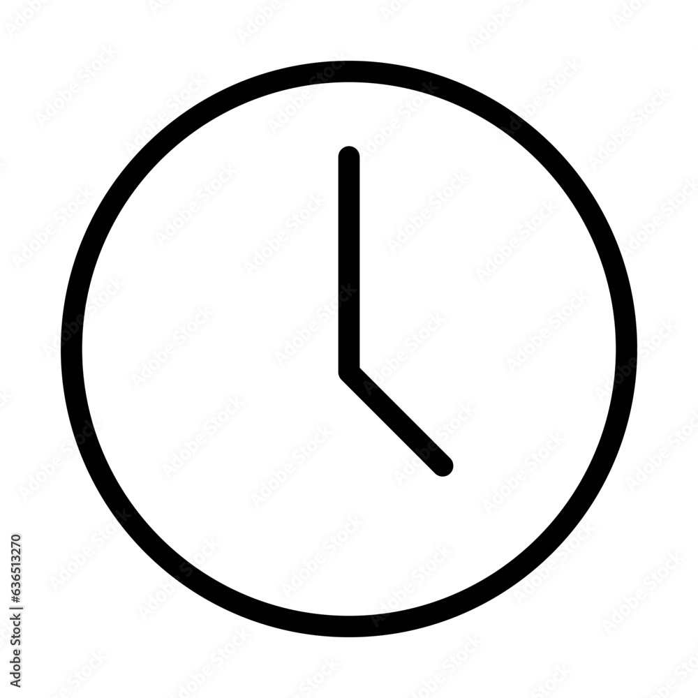 Simple clock icon. Time symbol. Timer. Vector. Simple clock icon. Time symbol. Timer. Vector.