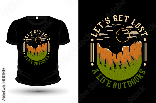 Nature Retro Vintage T Shirt Design