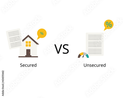 difference of Secured Debt and Unsecured Debt