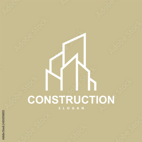 Building Real Estate Apartment Construction Logo, Elegant Premium Rustic Monogram Vector Design