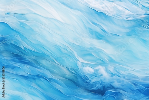 Abstract water ocean wave, blue, aqua, teal texture Generative AI