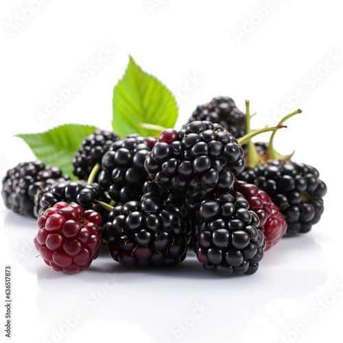 ai generated illustration black berry fruit isolated on white background.
