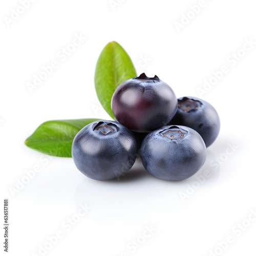ai generated illustration blueberry fruit isolated on white background.