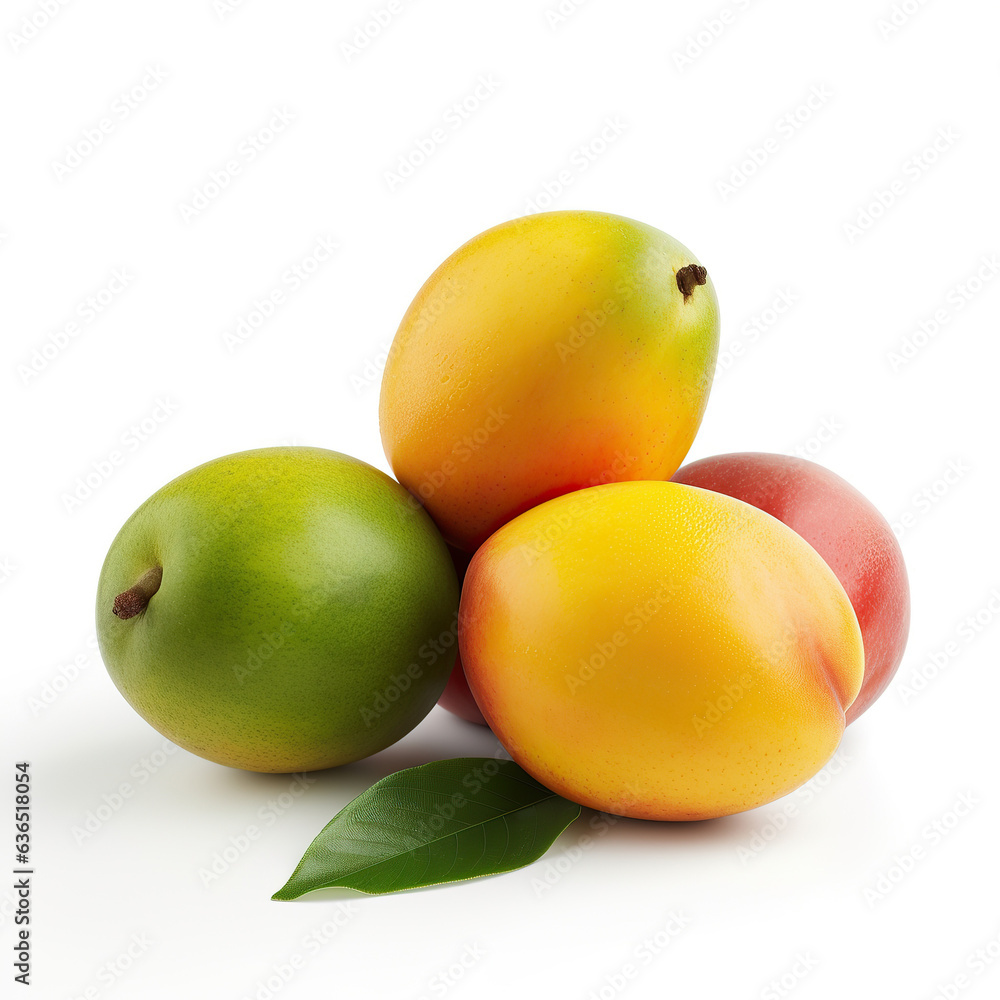 ai generated illustration mango isolated on white background.