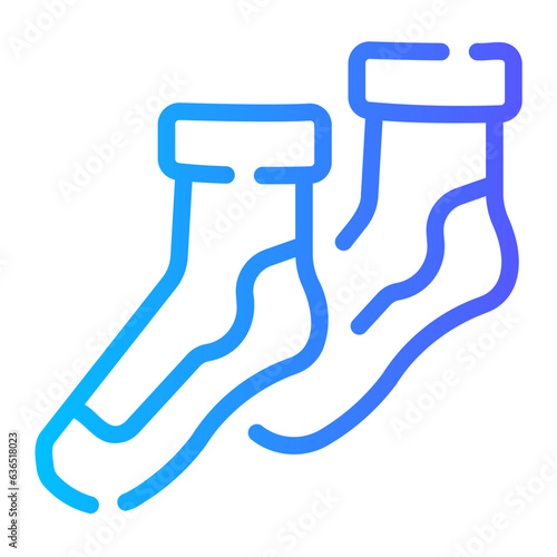 socks Line Gradient Icon