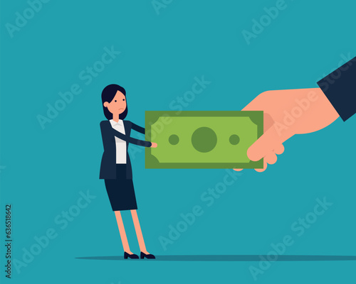 Business financial conflict. Consumerism concept