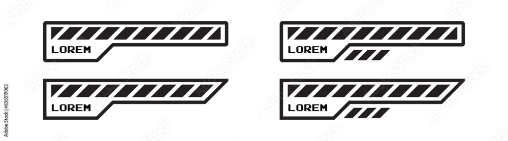 Obraz premium status bar retro pixel game hit point, lever, energy