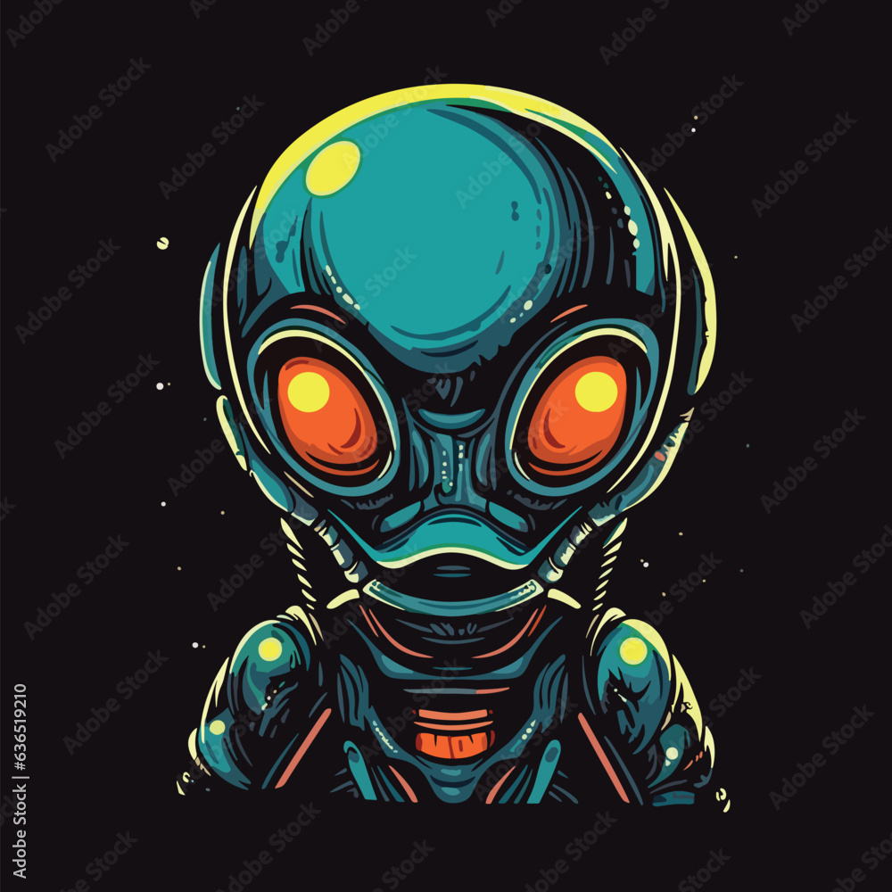 Alien Pop Art Logo Mascots