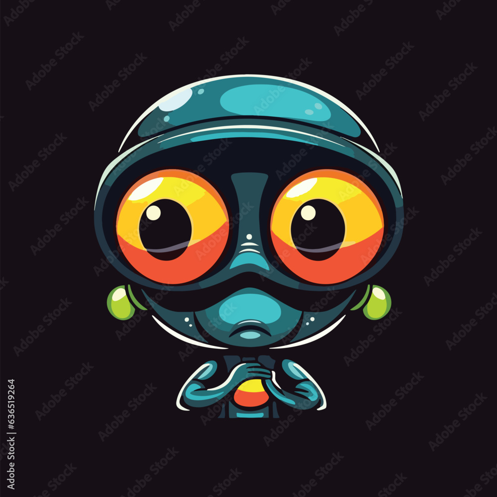 Alien Pop Art Logo Mascots