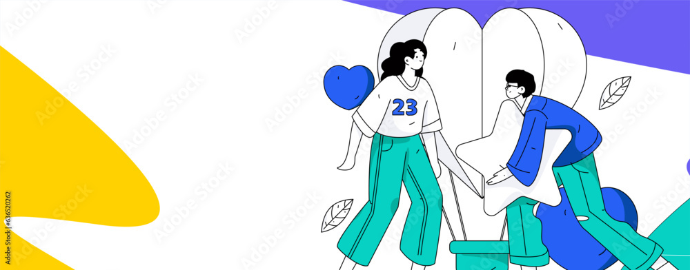 Happy Valentine's Day flat character vector concept operation hand drawn illustration
Happy Valentine's Day flat character vector concept operation hand drawn illustration