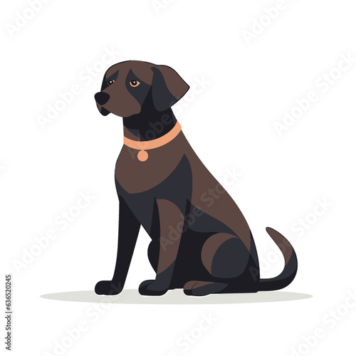 Cute Labrador Retriever on white background   Mascot Dogs