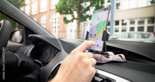 Car With GPS Navigation Maps