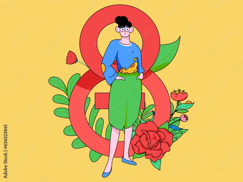 3.12 International Women's Day professional women flat character vector concept operation hand drawn illustration
3.12 International Women's Day professional women flat character vector concept operation hand drawn illustration