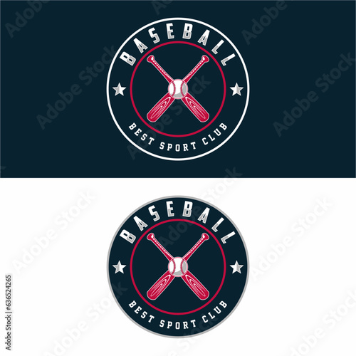 baseball vector mascot logo design with modern illustration concept style for badge, emblem and tshirt printing. baseball emblem illustration for sport team.