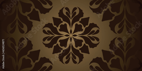 Arabic pattern brown background