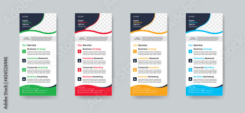 Modern creative corporate business dl flyer or rack card layout concept background flyer brochure cover template for grow up your business to the next level