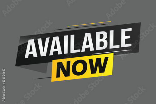 available now word concept vector illustration with lines 3d style for social media landing page, template, ui, web, mobile app, poster, banner, flyer, background, gift card, coupon, label, wallpaper